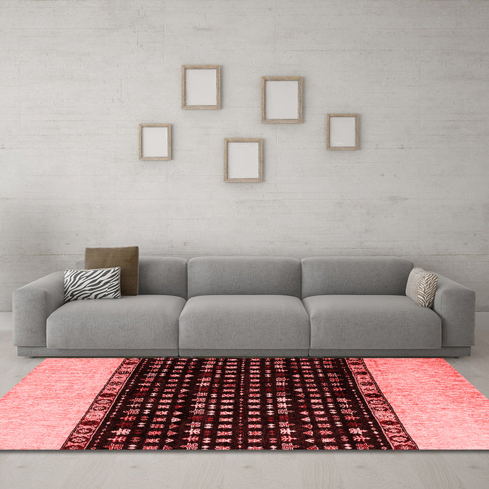 Modern Red Washable Rugs