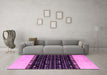 Machine Washable Abstract Purple Modern Area Rugs in a Living Room, wshabs4971pur