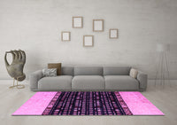 Machine Washable Abstract Purple Modern Rug, wshabs4971pur