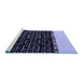 Sideview of Machine Washable Abstract Blue Modern Rug, wshabs4971blu