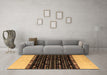 Machine Washable Abstract Brown Modern Rug in a Living Room,, wshabs4971brn