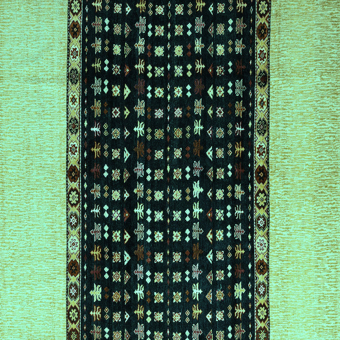 Square Abstract Turquoise Modern Rug, abs4971turq