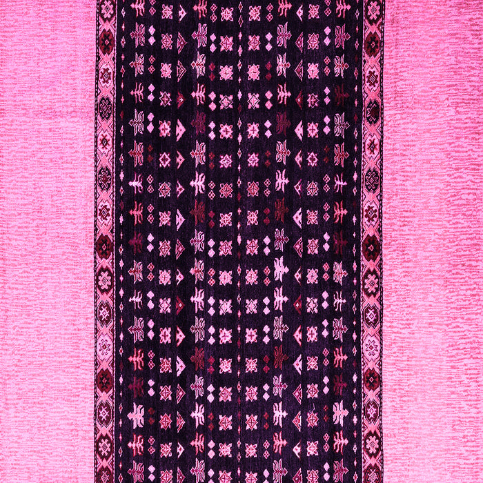 Square Machine Washable Abstract Pink Modern Rug, wshabs4971pnk