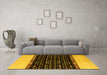 Machine Washable Abstract Yellow Modern Rug in a Living Room, wshabs4971yw