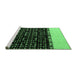 Sideview of Machine Washable Abstract Emerald Green Modern Area Rugs, wshabs4971emgrn