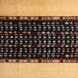 Square Abstract Orange Modern Rug, abs4971