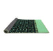 Sideview of Abstract Turquoise Modern Rug, abs4971turq