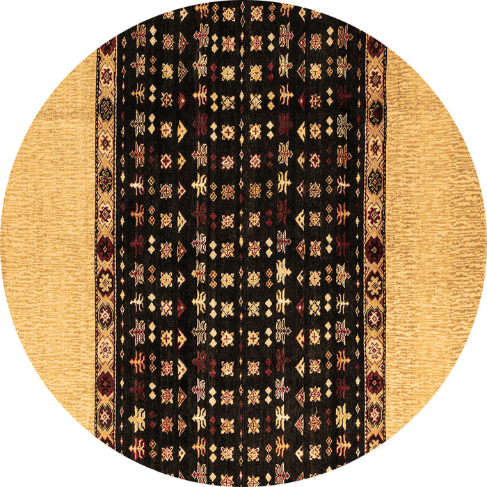 Round Machine Washable Abstract Brown Modern Rug, wshabs4971brn