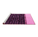 Sideview of Machine Washable Abstract Pink Modern Rug, wshabs4971pnk