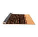 Sideview of Abstract Orange Modern Rug, abs4971org