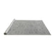 Sideview of Machine Washable Solid Gray Modern Rug, wshabs4972gry