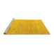 Sideview of Machine Washable Solid Yellow Modern Rug, wshabs4972yw