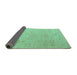 Sideview of Solid Turquoise Modern Rug, abs4972turq