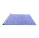 Sideview of Machine Washable Solid Blue Modern Rug, wshabs4972blu