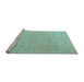 Sideview of Machine Washable Solid Light Blue Modern Rug, wshabs4972lblu