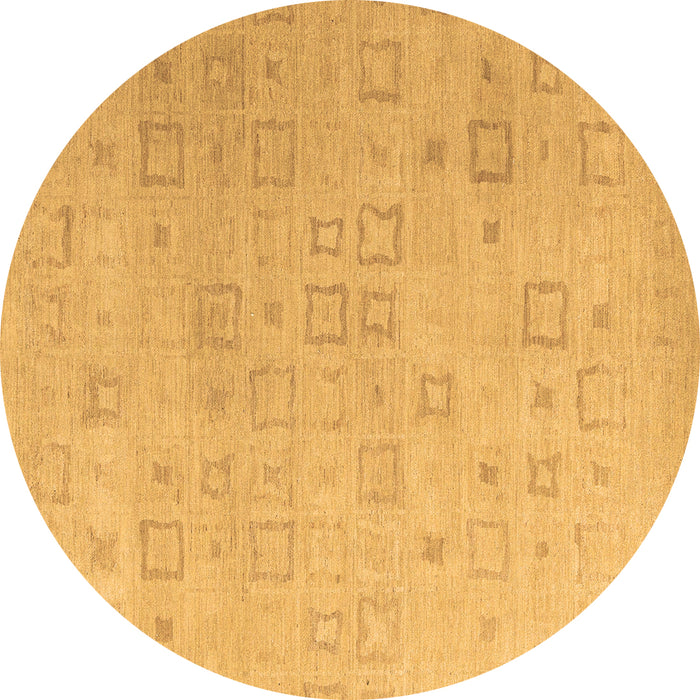 Round Solid Brown Modern Rug, abs4972brn