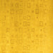 Square Solid Yellow Modern Rug, abs4972yw