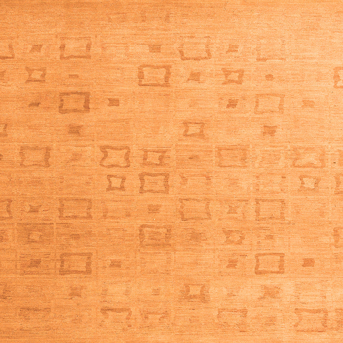 Square Machine Washable Solid Orange Modern Area Rugs, wshabs4972org