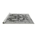 Sideview of Machine Washable Abstract Gray Modern Rug, wshabs4973gry