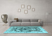 Machine Washable Abstract Light Blue Modern Rug in a Living Room, wshabs4973lblu