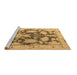 Sideview of Machine Washable Abstract Brown Modern Rug, wshabs4973brn