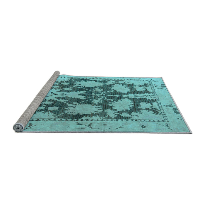 Sideview of Machine Washable Abstract Light Blue Modern Rug, wshabs4973lblu