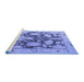 Sideview of Machine Washable Abstract Blue Modern Rug, wshabs4973blu