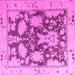 Square Abstract Pink Modern Rug, abs4973pnk