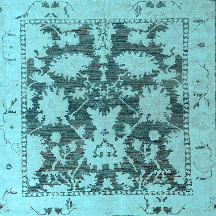 Square Abstract Light Blue Modern Rug, abs4973lblu