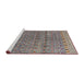 Sideview of Machine Washable Abstract Rosy-Finch Purple Rug, wshabs4974