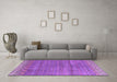 Machine Washable Abstract Purple Modern Area Rugs in a Living Room, wshabs4974pur