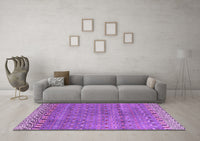 Machine Washable Abstract Purple Modern Rug, wshabs4974pur