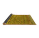 Sideview of Abstract Yellow Modern Rug, abs4974yw