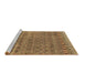 Sideview of Machine Washable Abstract Brown Modern Rug, wshabs4974brn