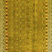 Square Abstract Yellow Modern Rug, abs4974yw