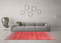 Machine Washable Abstract Red Modern Rug, wshabs4974red