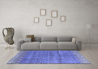 Machine Washable Abstract Blue Modern Rug, wshabs4974blu