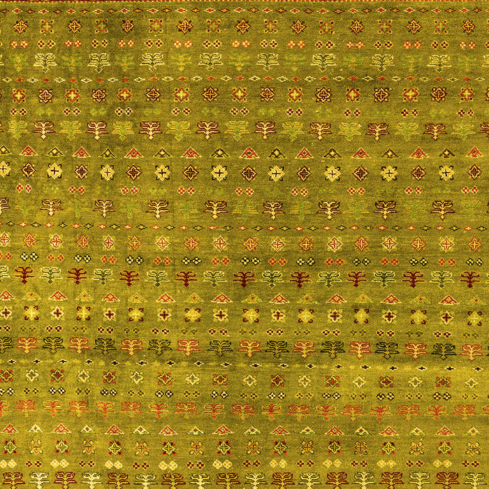Machine Washable Abstract Yellow Modern Rug, wshabs4974yw