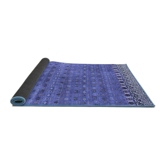 Sideview of Abstract Blue Modern Rug, abs4974blu