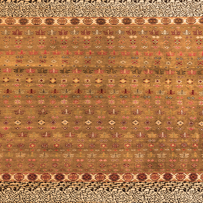 Square Abstract Orange Modern Rug, abs4974org