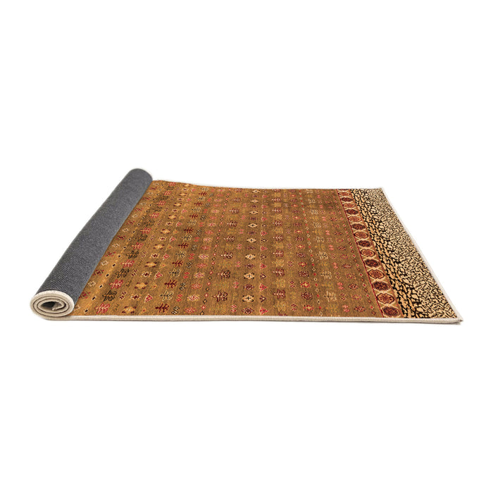 Sideview of Abstract Orange Modern Rug, abs4974org