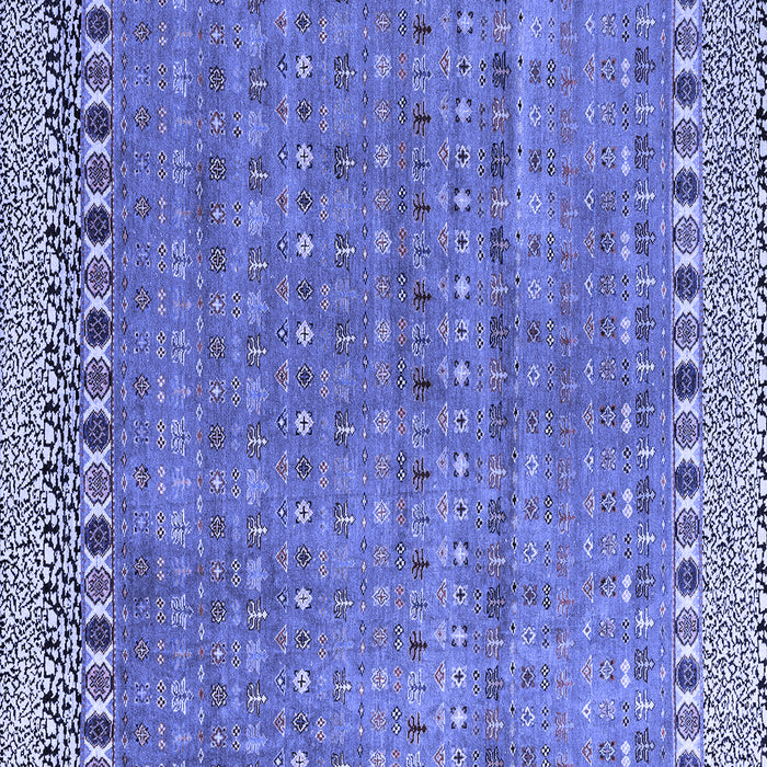 Square Abstract Blue Modern Rug, abs4974blu