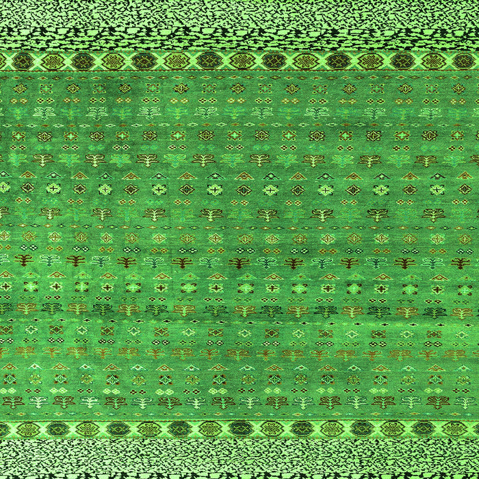 Square Machine Washable Abstract Green Modern Area Rugs, wshabs4974grn