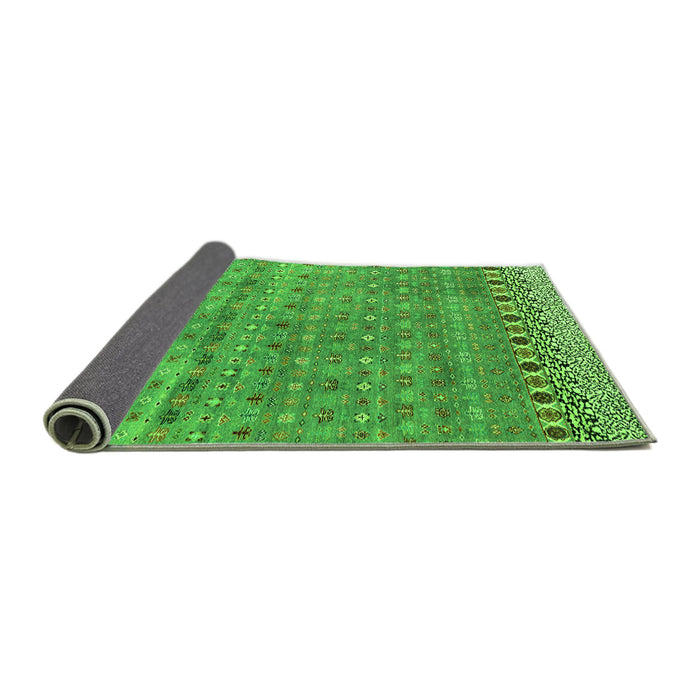 Sideview of Abstract Green Modern Rug, abs4974grn