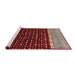 Sideview of Machine Washable Abstract Camel Brown Rug, wshabs4975