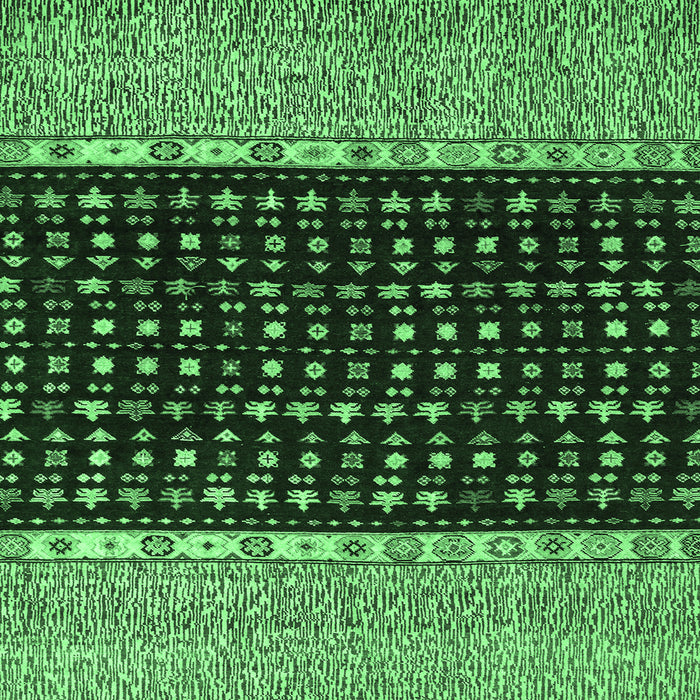 Square Machine Washable Abstract Emerald Green Modern Area Rugs, wshabs4975emgrn