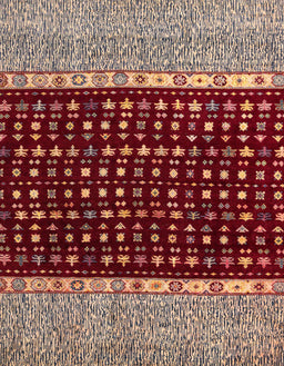 Machine Washable Abstract Camel Brown Rug, wshabs4975