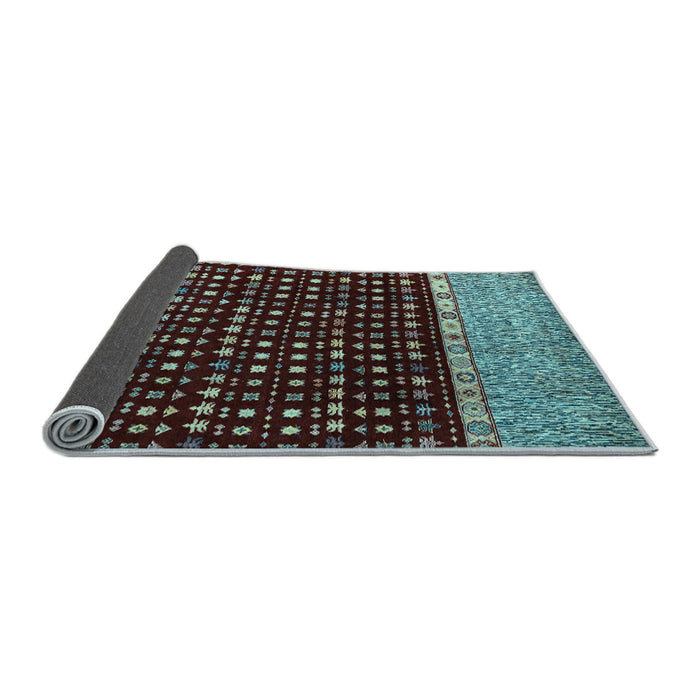 Sideview of Abstract Light Blue Modern Rug, abs4975lblu