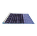 Sideview of Machine Washable Abstract Blue Modern Rug, wshabs4975blu