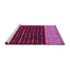 Sideview of Machine Washable Abstract Pink Modern Rug, wshabs4975pnk